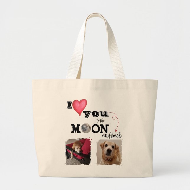 I Love You to the Moon Tote Bag (Front)