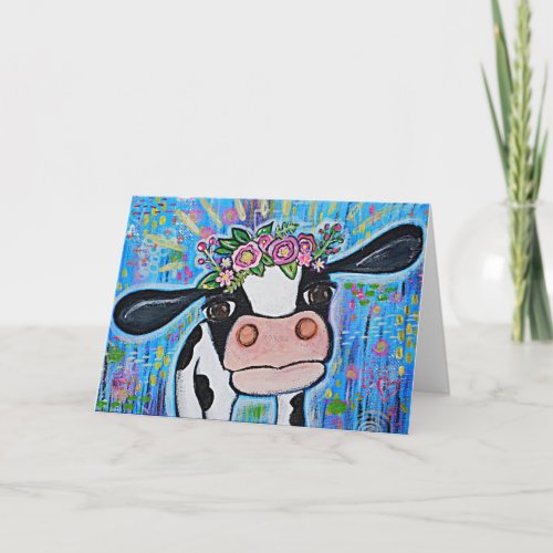 I love you to the mooo_n  back Cute Cow Card