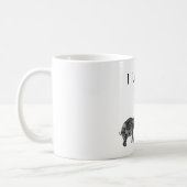 I LOVE YOU TONS/Elephant Art/Wedding Personalized Coffee Mug (Left)
