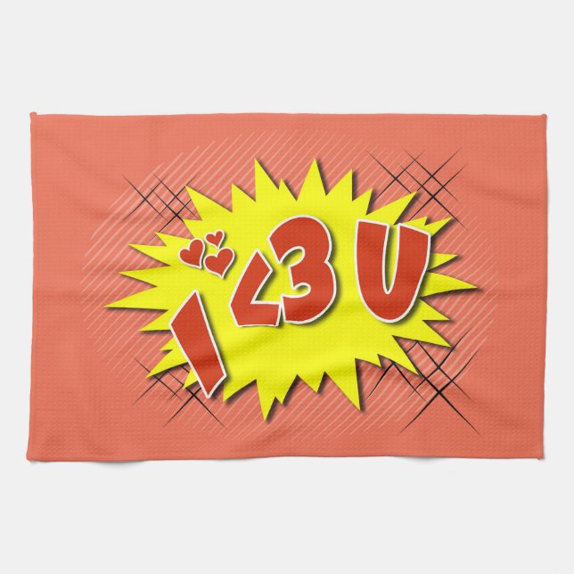 I love you towel (Horizontal)