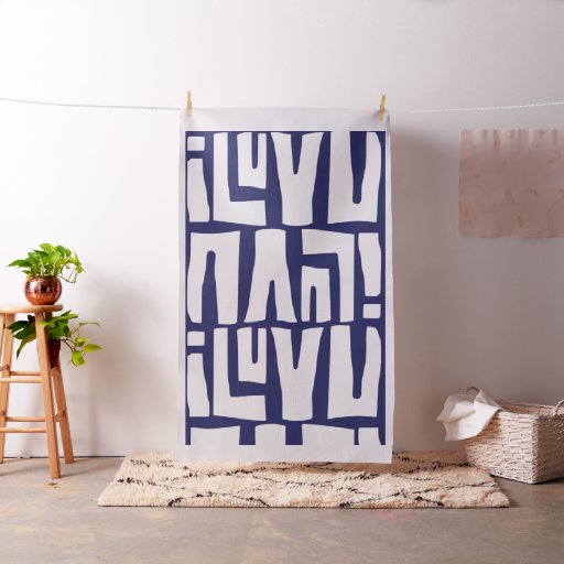 I love You Tribal Fabric