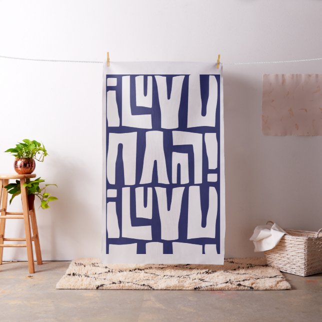 I love You Tribal Fabric (In Situ)