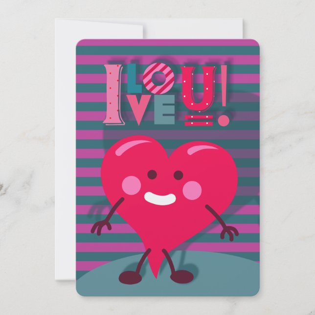 I Love You! Truly I Do! | You Customize Valentine Holiday Card (Front)