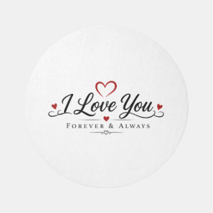 I Love You Typography Design Outdoor Rug