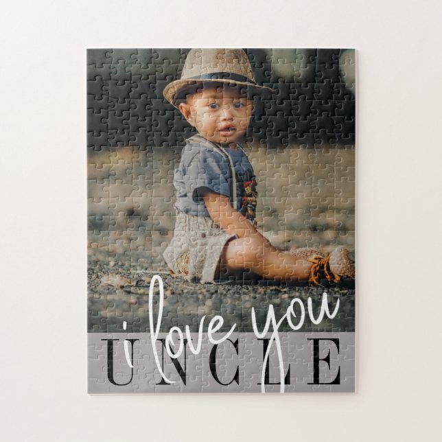 I Love You Uncle Custom Photo Jigsaw Puzzle (Vertical)