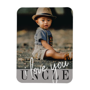 I Love You Uncle Custom Photo Magnet