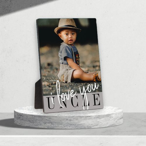 I Love You Uncle Custom Photo Plaque