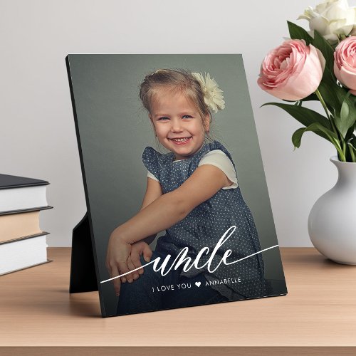 I Love You Uncle  Modern Photo Collage Plaque