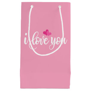 I Love You Valentine Calligraphy   Gift Bag
