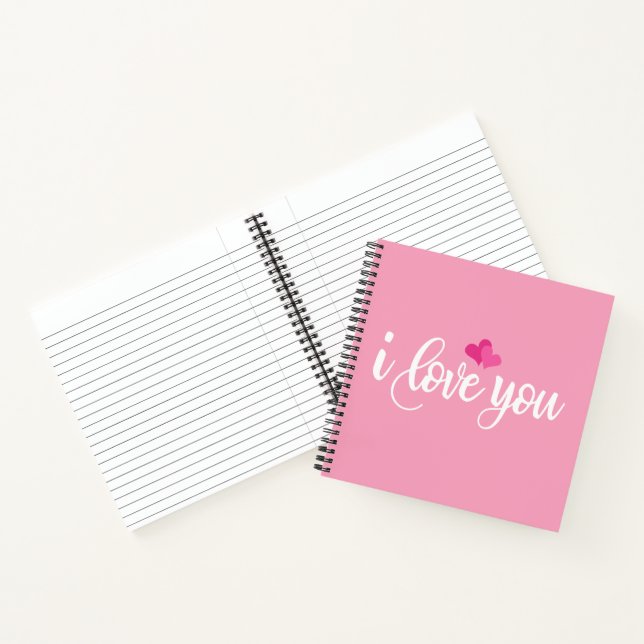 I Love You Valentine Calligraphy | Notebook (Inside)