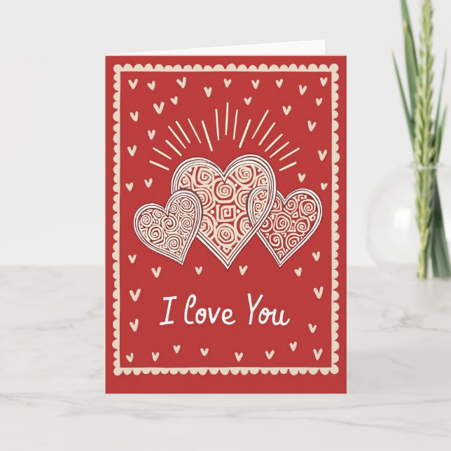 I Love You Valentine Card (Front)