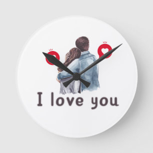 I love you valentine trending clock designs
