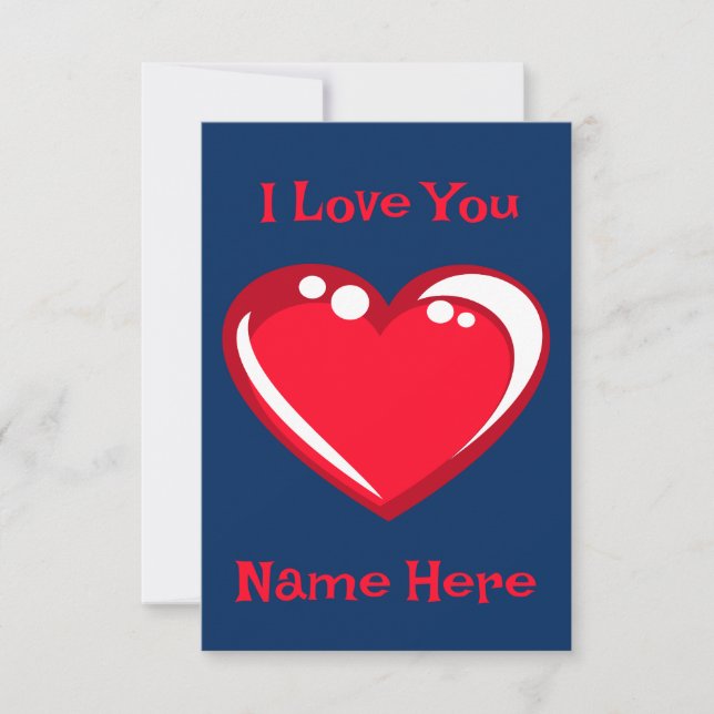I Love You Valentines Card (Front)
