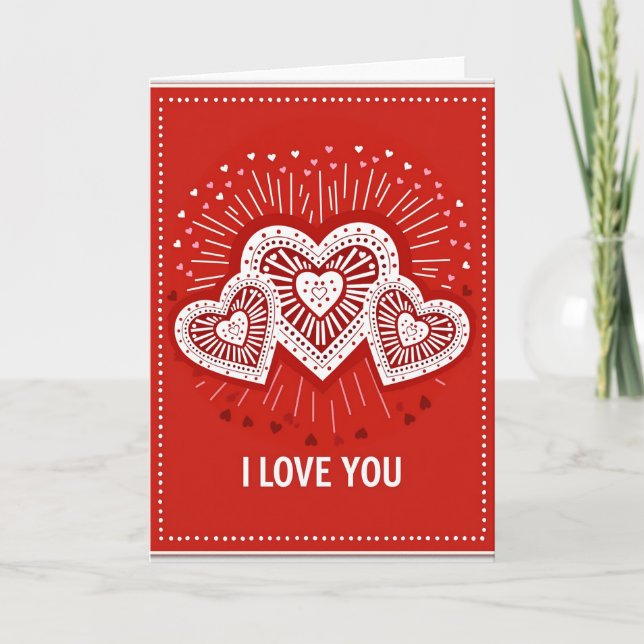 I Love You Valentines Day Card (Front)