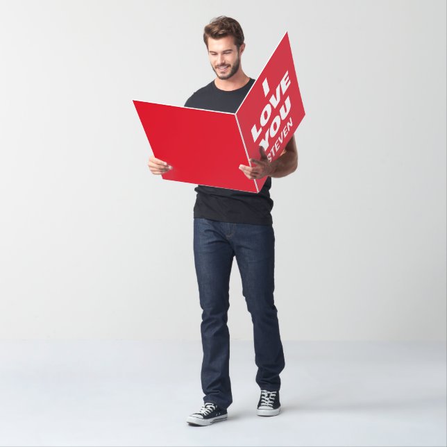 I Love You Valentines Day Personalized Big Card (In Situ)