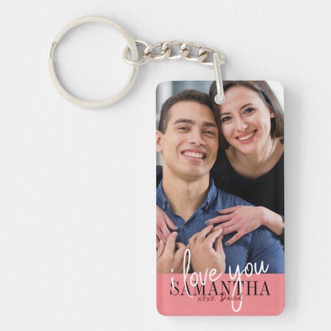 I Love You Valentine's Day Photo Keychain (Front)