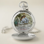 I Love You Valentine's Day Photo Pocket Watch<br><div class="desc">Modern photo watch featuring single photo of a couple and ''I love you '' in modern lettering on a grey background. Personalize with names and your photo. Perfect gift for Valentine's Day,  for girlfriend,  boyfriend,  wife,  husband etc.</div>