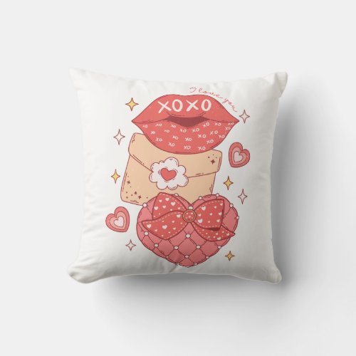 I Love You Valentines Day Throw Pillow