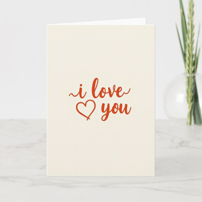 I Love You Vermilion Card (Front)