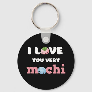 I Love You Very Mochi Cute Valentine's Day Puns Keychain