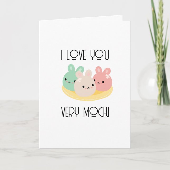 I Love You Very Moochi Valentine's Day Card (Front)