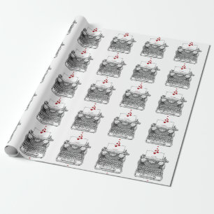 I love you Vintage Typewriter Valentine's Wrapping Paper