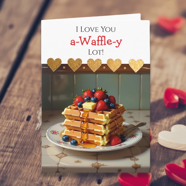 I Love You | Waffle Pun Themed Valentine's Day Card (Creator Uploaded)