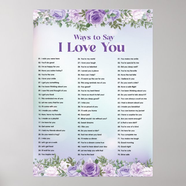 I Love You Wall Print, Digital Download Print (Front)