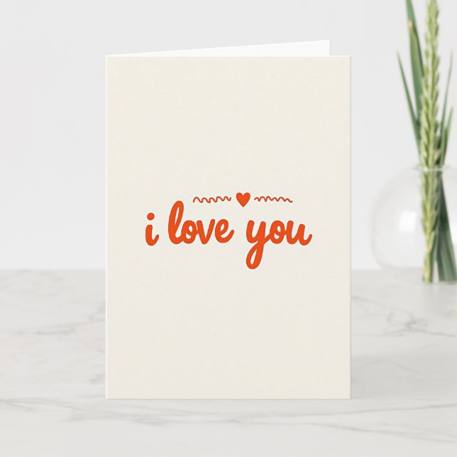 I Love You Warmth Card (Front)