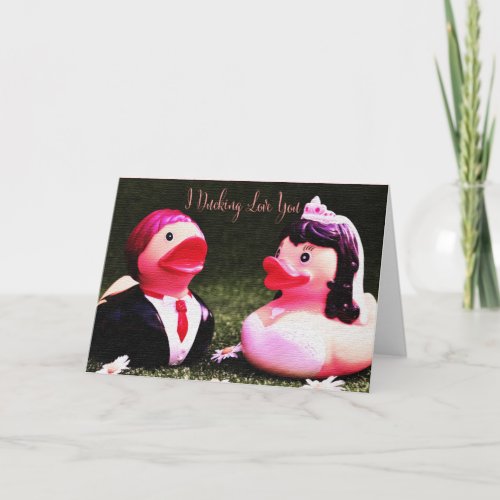 I Love You Wedding Ducks Card