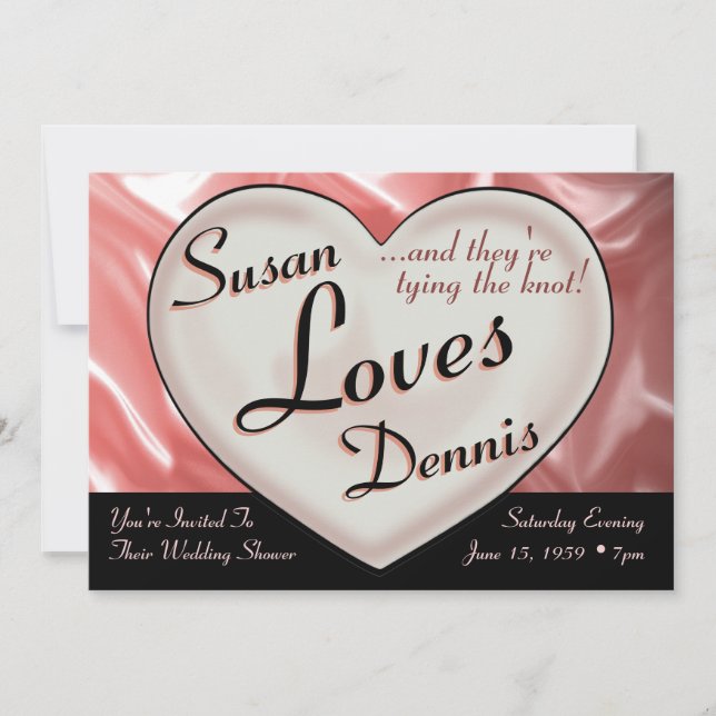 I Love You Wedding Engagement Shower Invitations (Front)