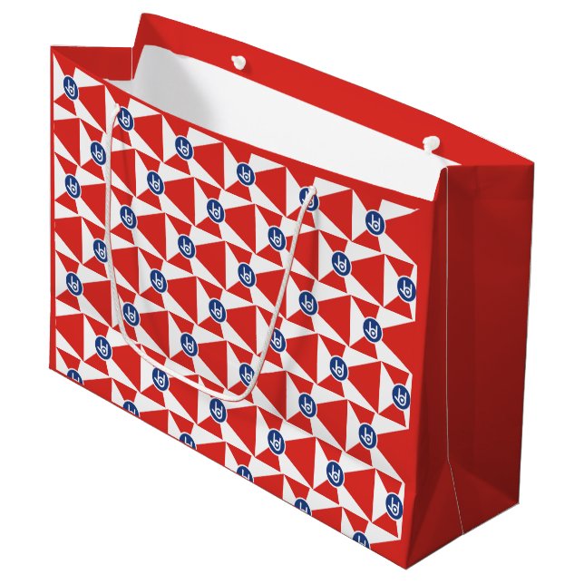 I Love You Wichita, Flag Gift Bag (Front Angled)