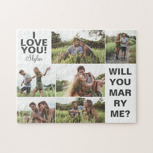 I Love You Will You Marry Me Photo Collage Jigsaw Puzzle