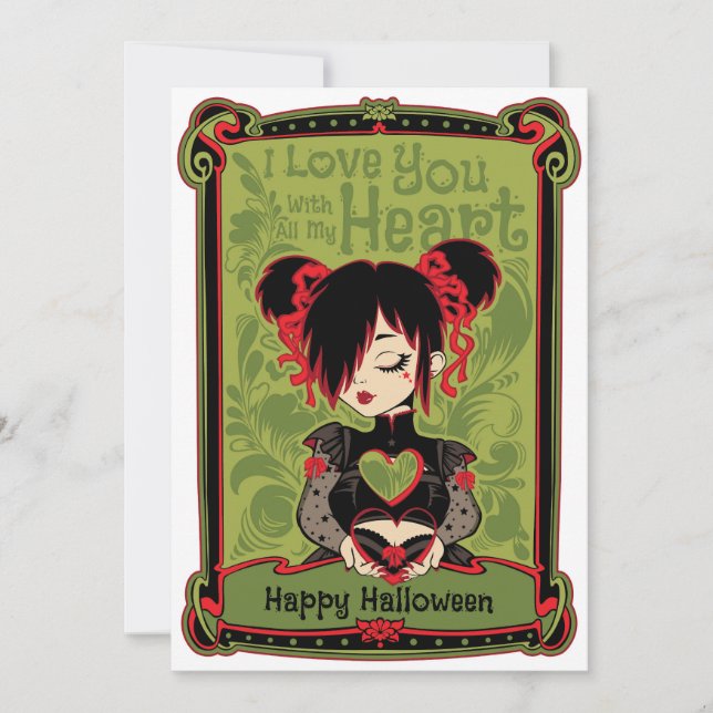 I Love You With All My Heart Holiday Card (Front)