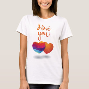 I love You with Couple of Hearts T-Shirt