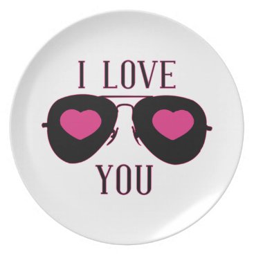 I love you with glasses dinner plate I love you with glasses dinner plate