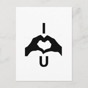 I Love You (With Hand Signs) Postcard