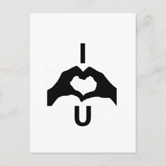 I Love You (With Hand Signs) Postcard