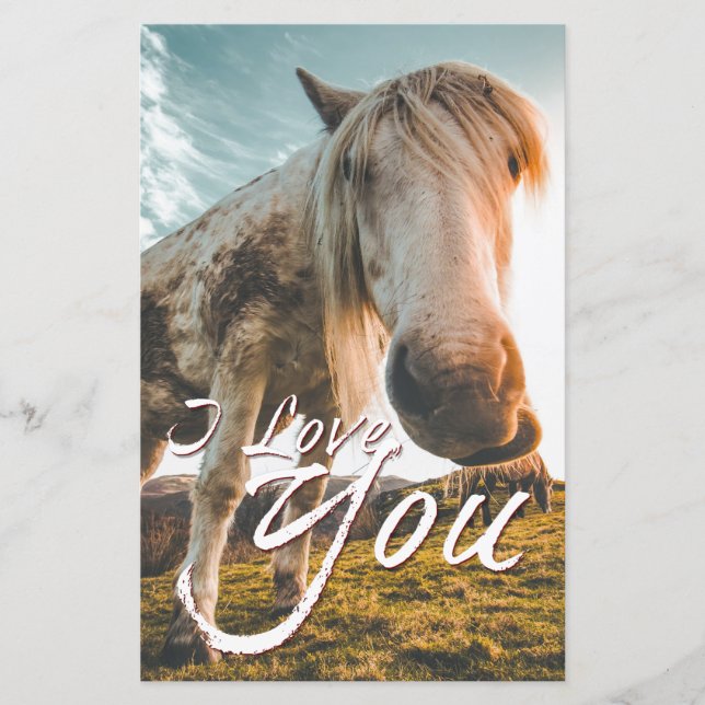I love you with looking Horse (Front)