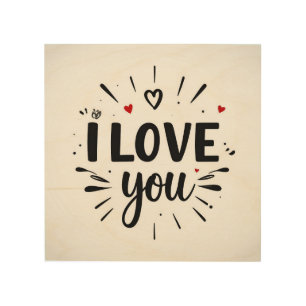 I love you wood wall art