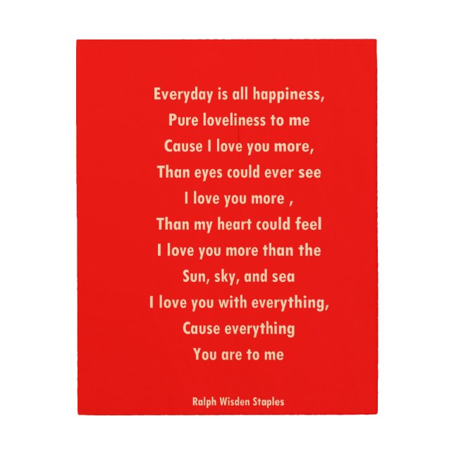 I love you wood wall decor (Front)
