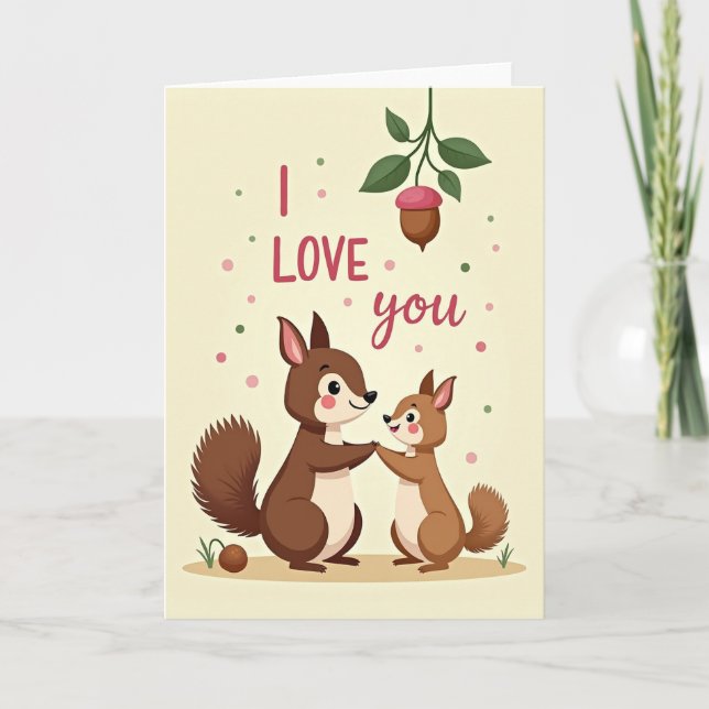 I Love You Woodland Friends Card (Front)