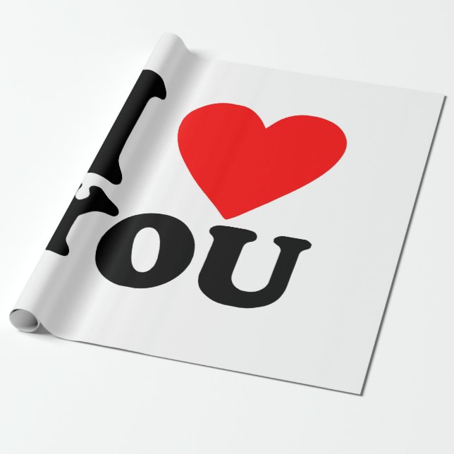 I Love You Wrapping Paper (Unrolled)