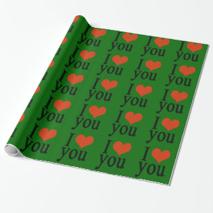 I love you wrapping paper