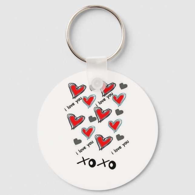 I LOVE YOU XOXO KEYCHAIN (Front)