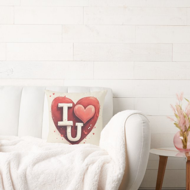 I Love You You Love Me Throw Pillow (Couch)