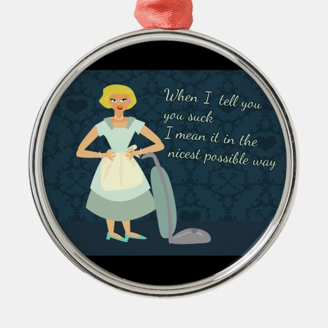 I Love You, You Suck Metal Ornament (Front)