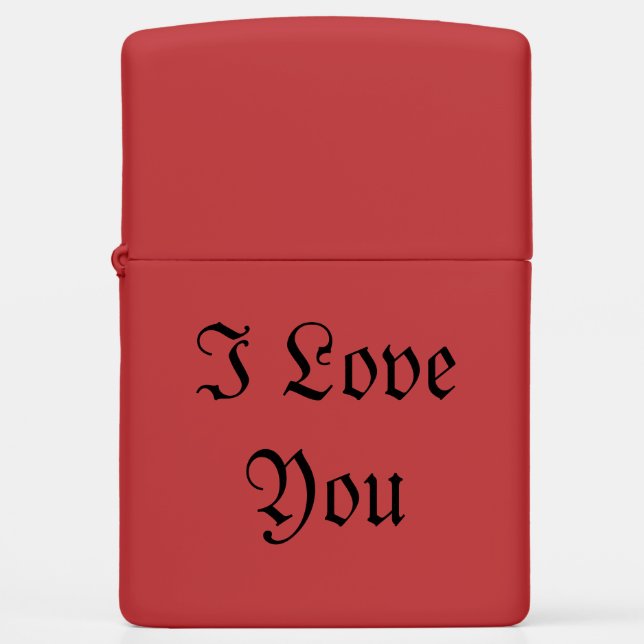 I Love You  Zippo Lighter (Front)