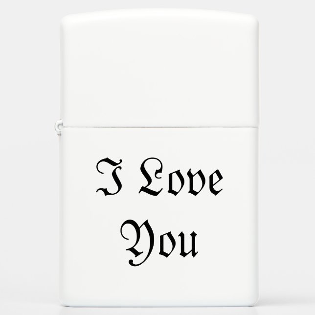 I Love You  Zippo Lighter (Front)