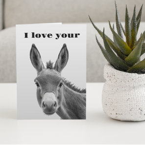 I Love Your Donkey Funny  Card
